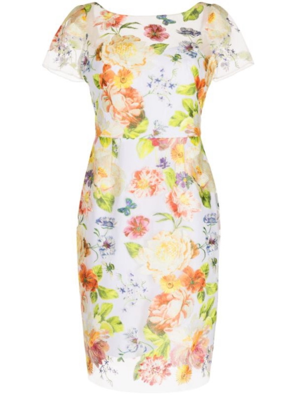 Marchesa Notte Floral Embroidered Sheath Dress Formal Luxury XL BNWOT Dress